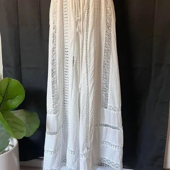 Free people crochet style white jumpsuit - Picture 5 of 7